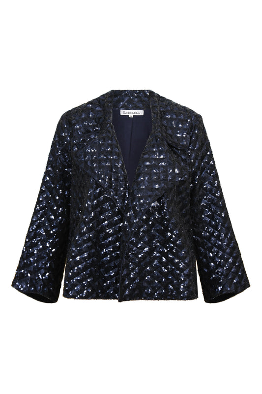 WOOLHAMPTON JACKET | BLUE SEQUINS