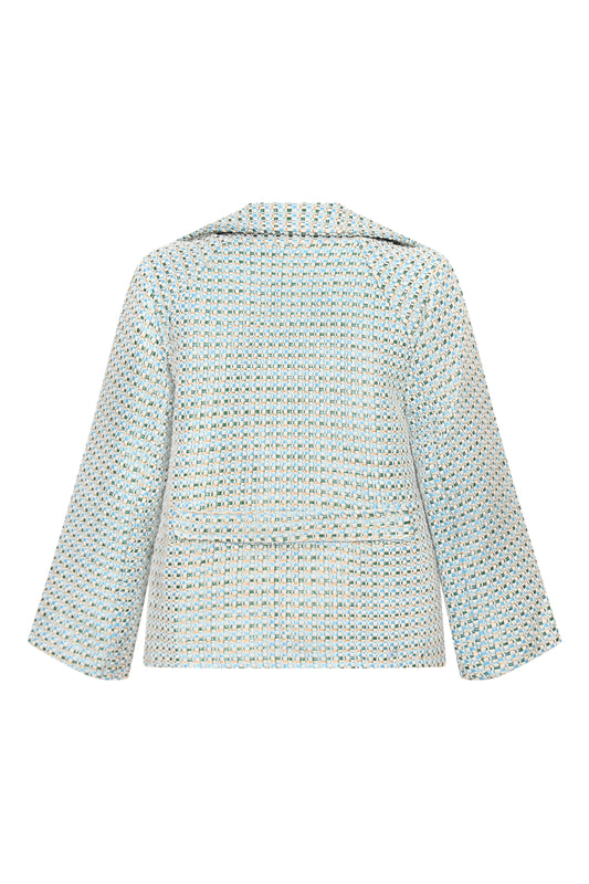WOOLHAMPTON JACKET | TURQUOISE WOVEN