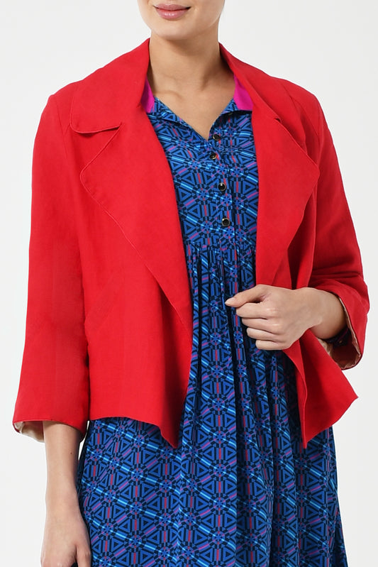 WOOLHAMPTON JACKET | RED LINEN