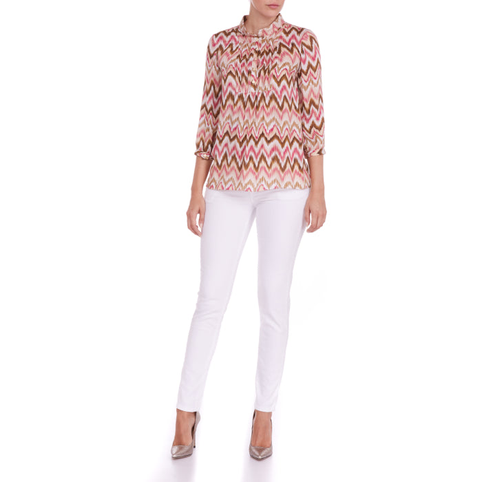 CHLOE TOP | ZIG ZAG PRINT