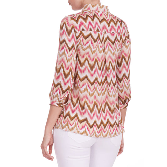 CHLOE TOP | ZIG ZAG PRINT