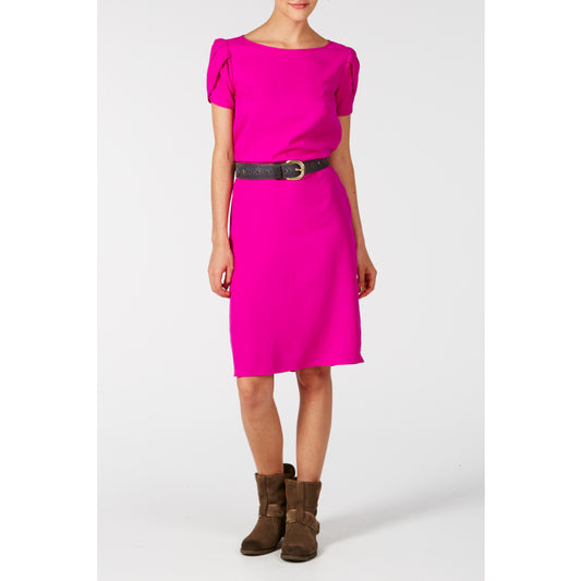 ALBERTA DRESS | MAGENTA SILK FUJI