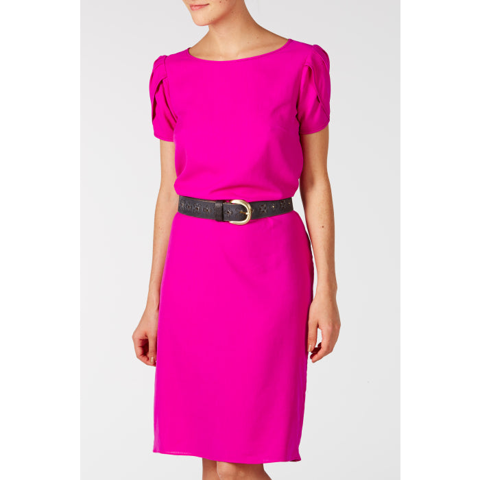 ALBERTA DRESS | MAGENTA SILK FUJI