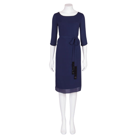 ALBERTA DRESS | NAVY SILK
