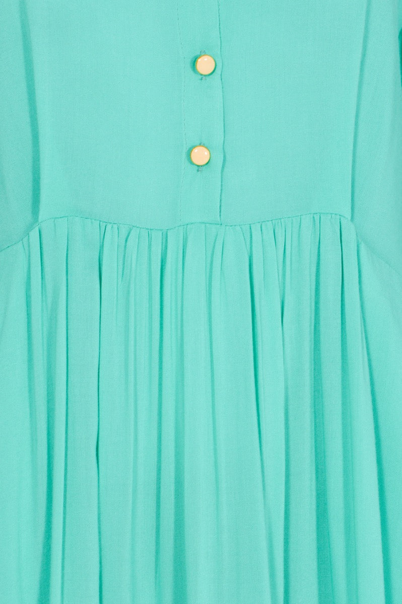 ANASTASIA DRESS - TURQUOISE RAYON