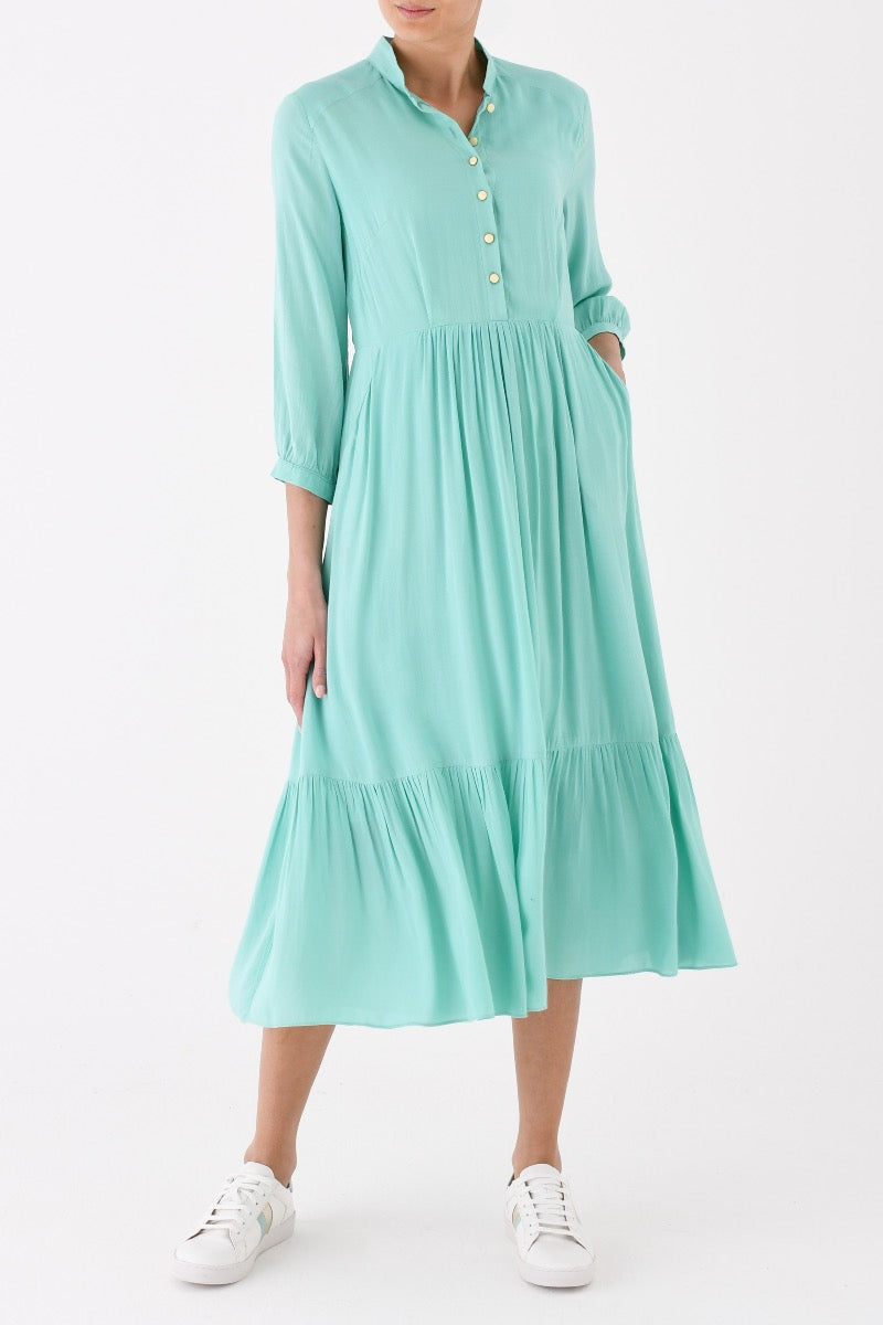 ANASTASIA DRESS - TURQUOISE RAYON
