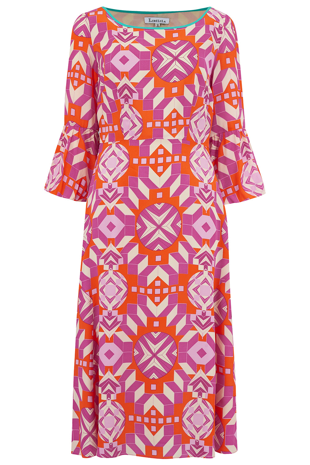 BEAROB DRESS | PINK GEOMETRIC PRINT