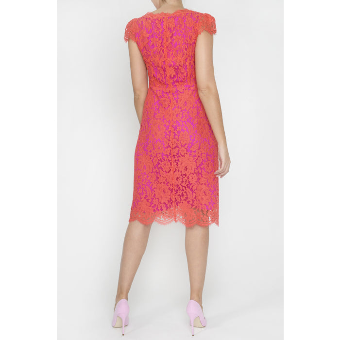 BEATIL DRESS SS | ORANGE LACE