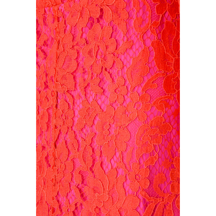 BEATIL DRESS 3/4SLEEVES | RED LACE