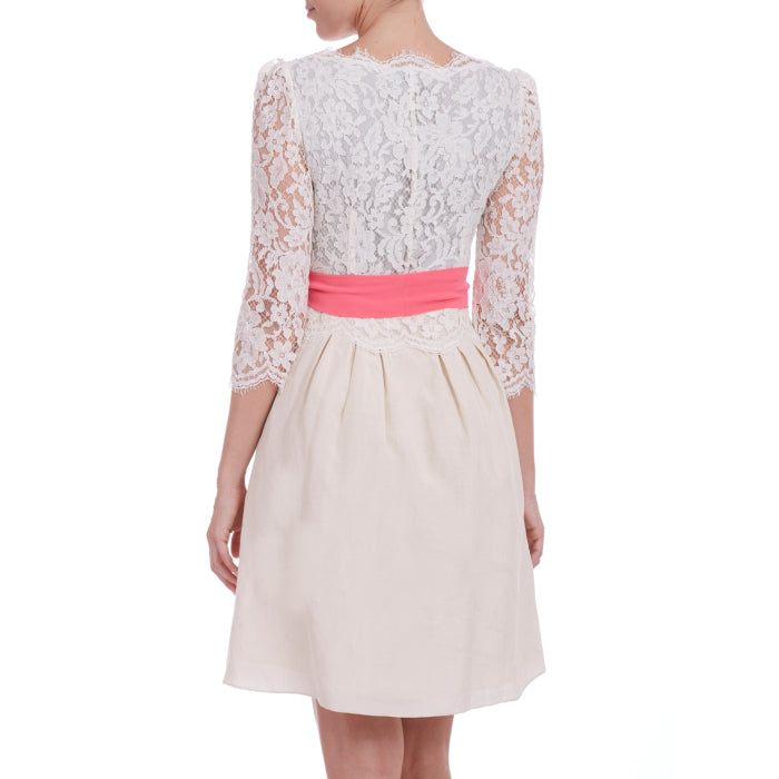 BEATRIX DRESS | LACE AND SILK MIX