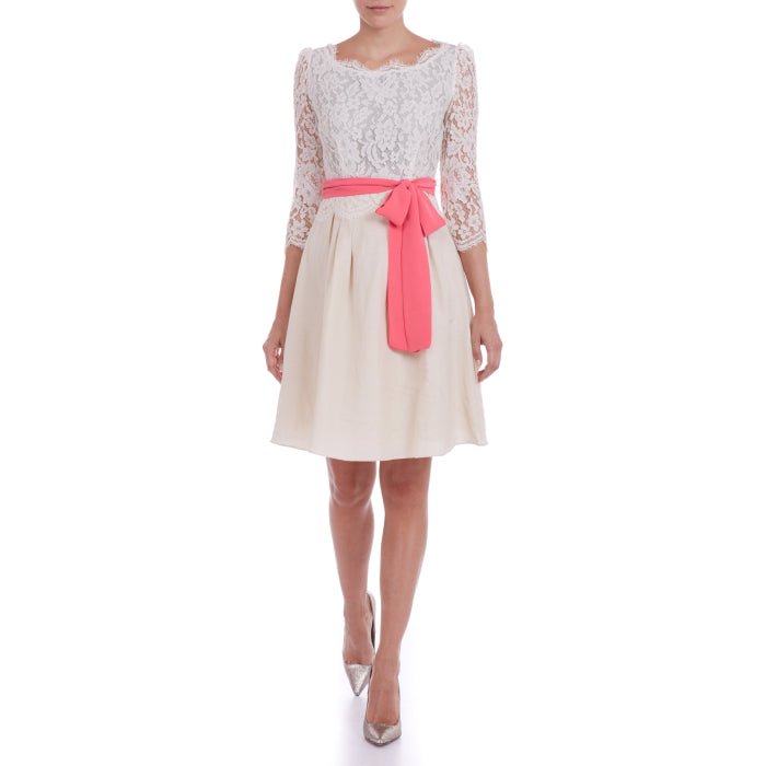 BEATRIX DRESS | LACE AND SILK MIX