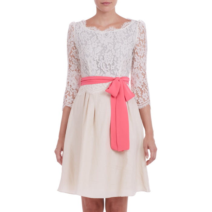 BEATRIX DRESS | LACE AND SILK MIX