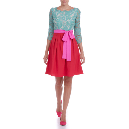 BEATRIX DRESS | LACE & SILK MIX