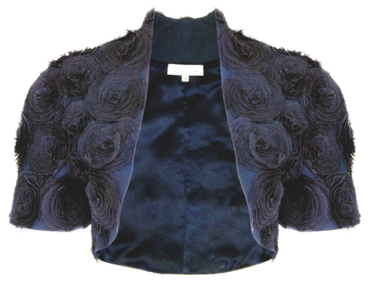 CAROLINE BOLERO | NAVY APPLIQUE CIRCLES