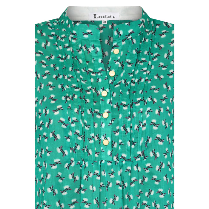 CHLOE DRESS | GREEN HIAWATHA PRINT