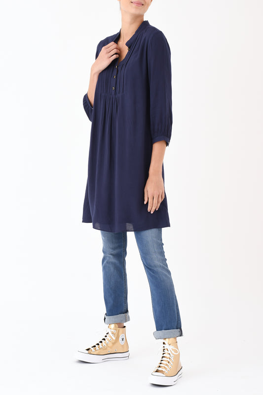 CHLOE DRESS | NAVY RAYON