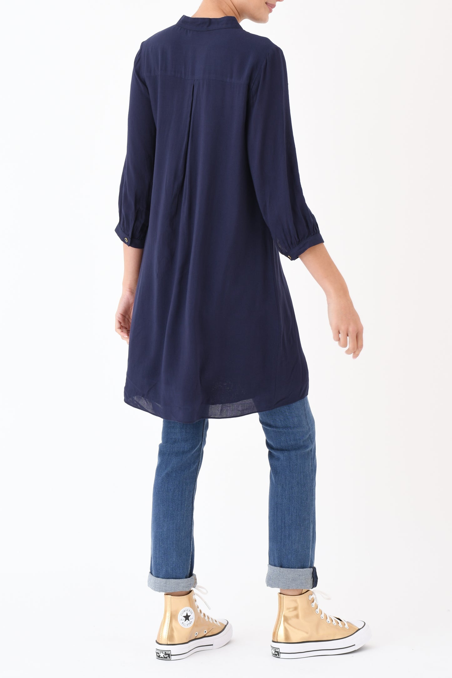 CHLOE DRESS | NAVY RAYON