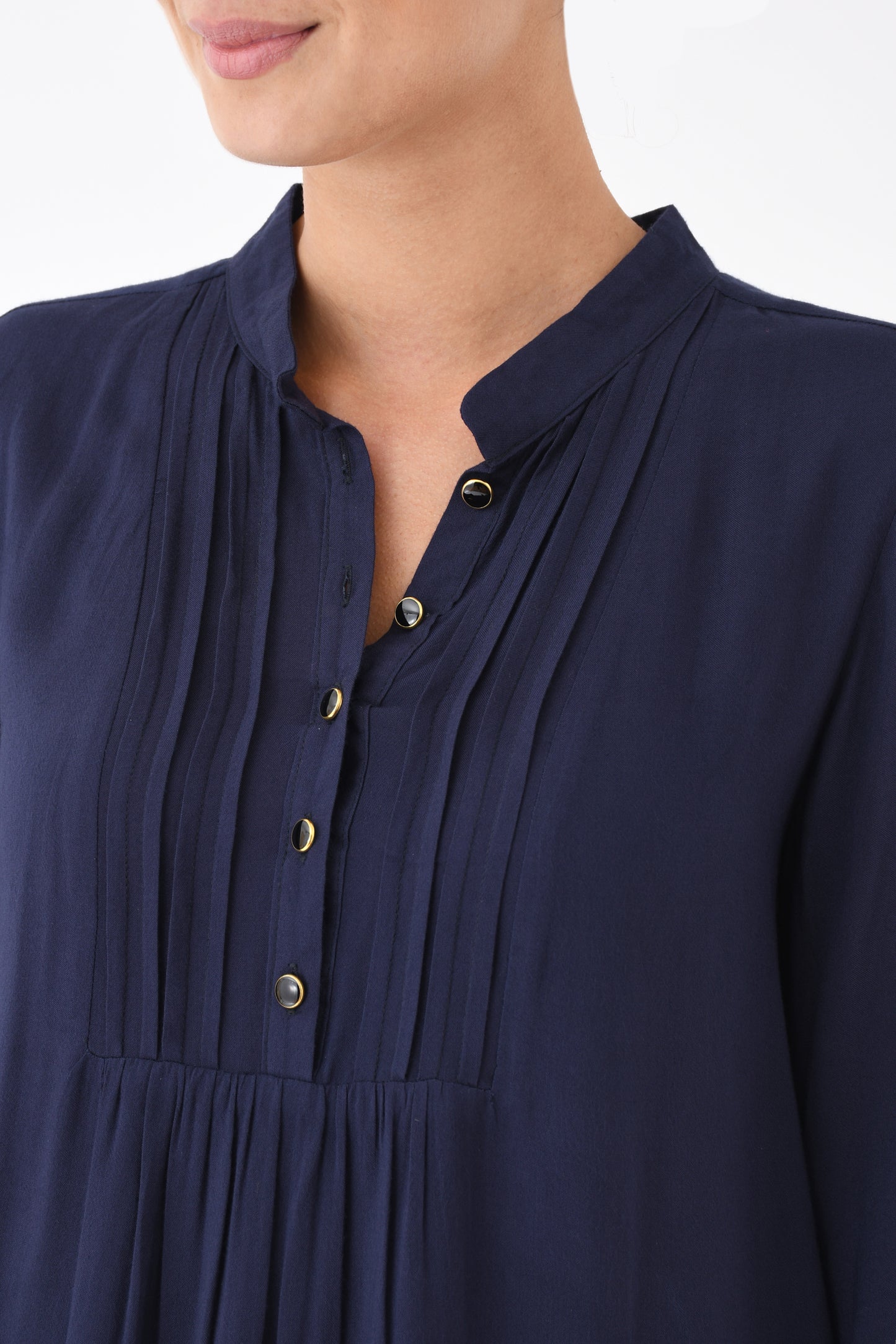 CHLOE DRESS | NAVY RAYON