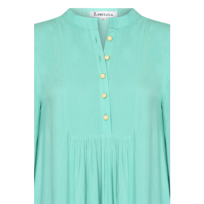 CLAUDE DRESS | TURQUOISE RAYON