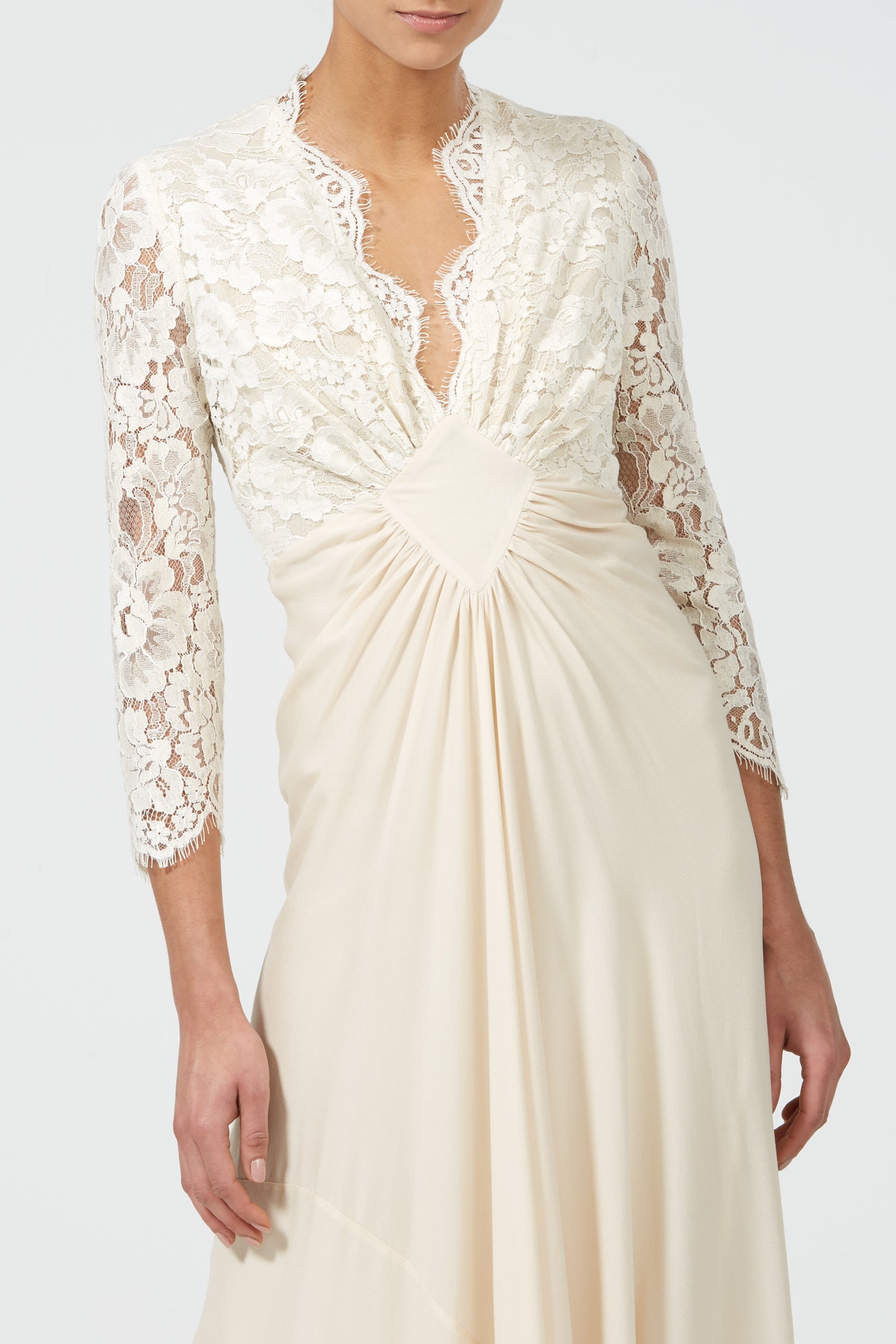 LONG LACE JESSIE DRESS | LACE & SILK