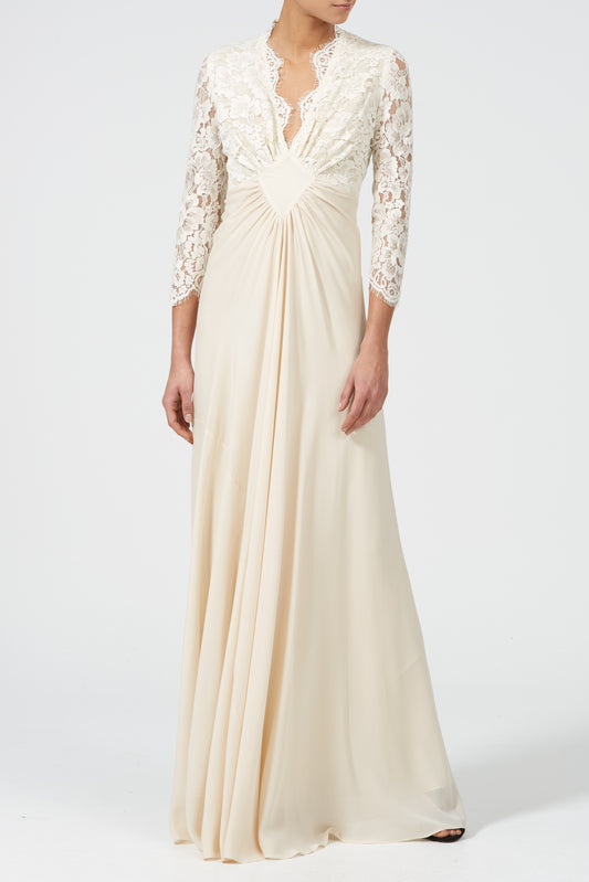 LONG LACE JESSIE DRESS | LACE & SILK