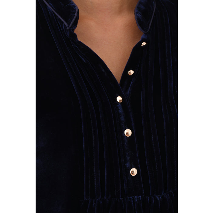 DELPHINE TOP | NAVY VELVET