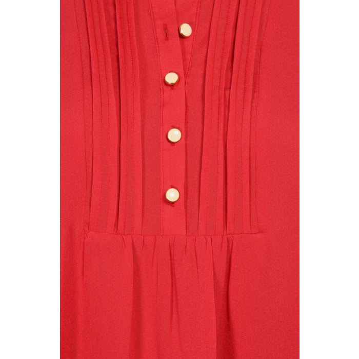 DELPHINE TOP | RED SILK GEORGETTE