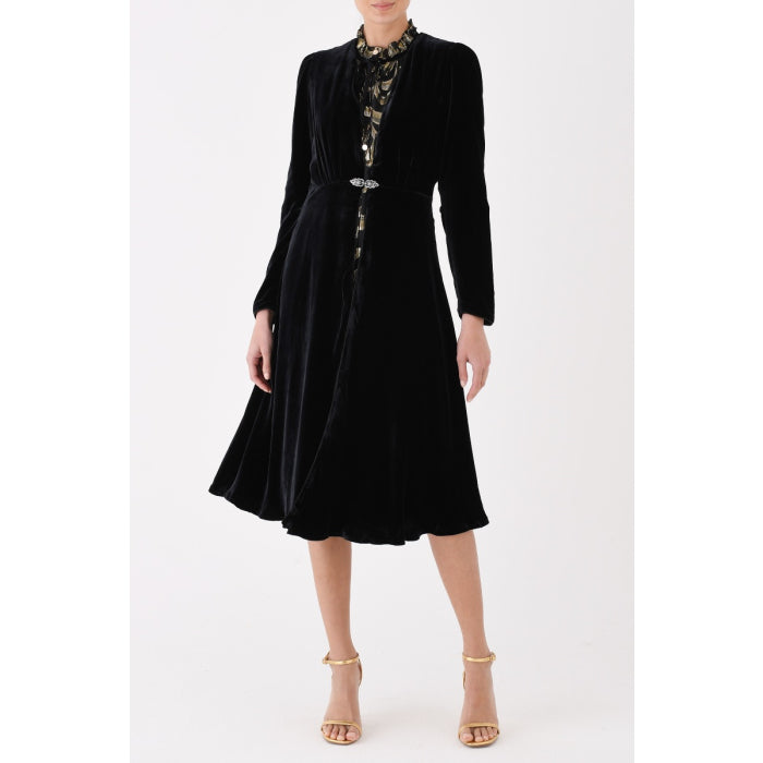 NEW DULWICH COAT | BLACK VELVET