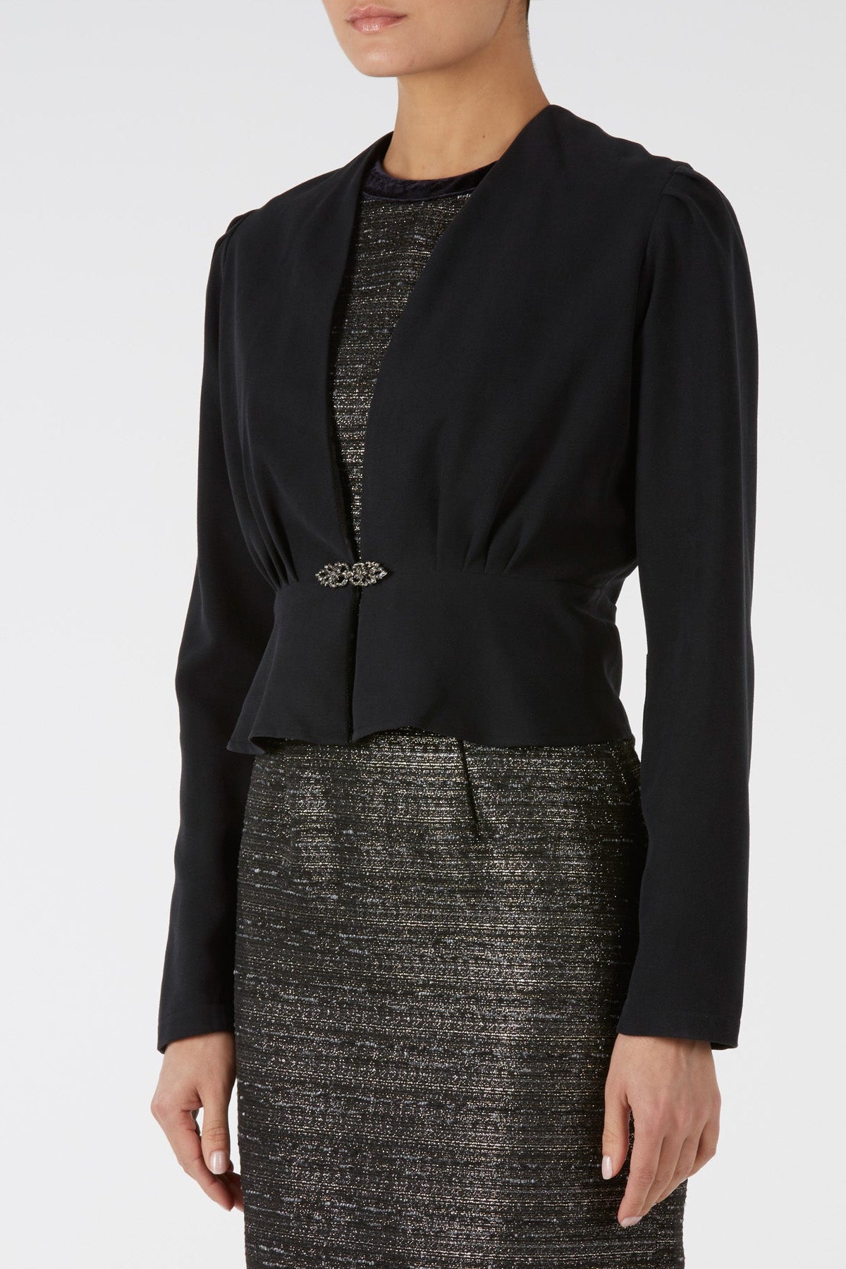 DULWICH JACKET | BLACK SILK TWILL