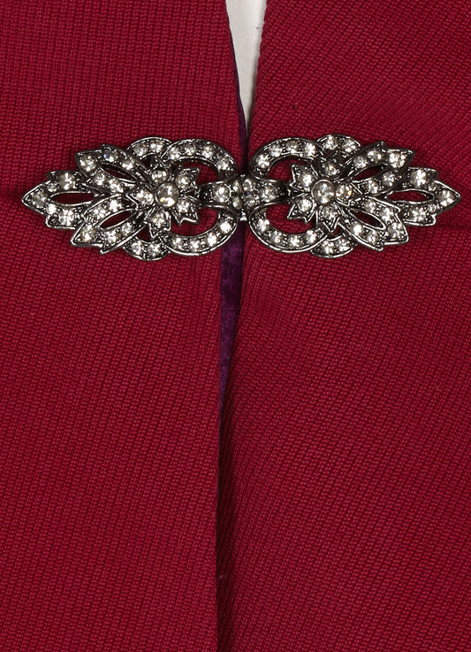 DULWICH JACKET | BURGUNDY SILK TWILL