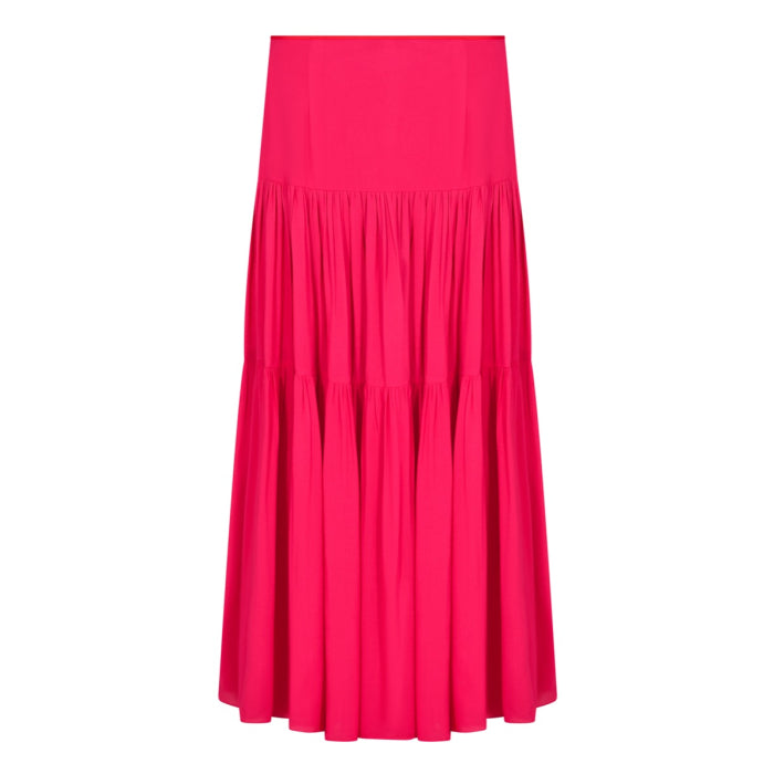 MAXI EMMA SKIRT | HOT PINK RAYON