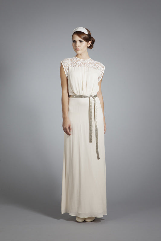 BRIDAL | LONG TATTI DRESS LACE & SILK