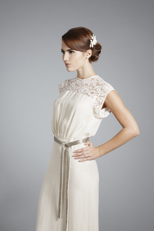 BRIDAL | LONG TATTI DRESS LACE & SILK