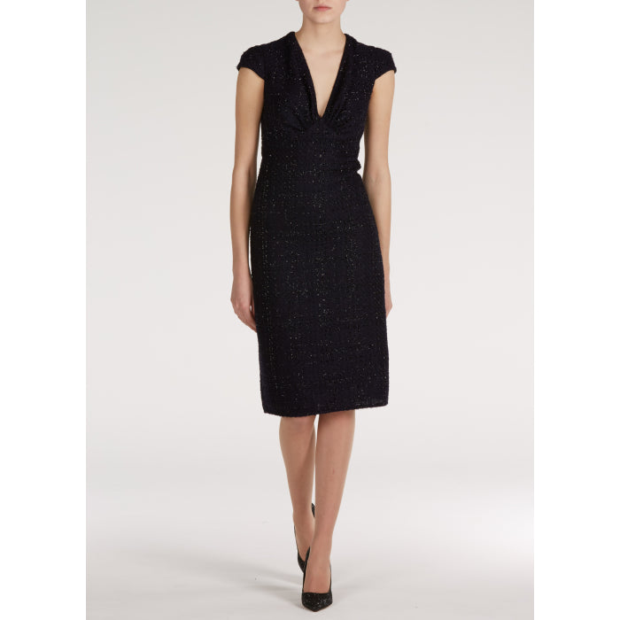 INDY DRESS | NAVY SPARKLE BOUCLE