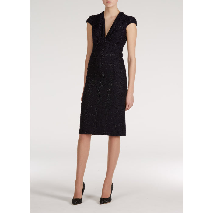 INDY DRESS | NAVY SPARKLE BOUCLE