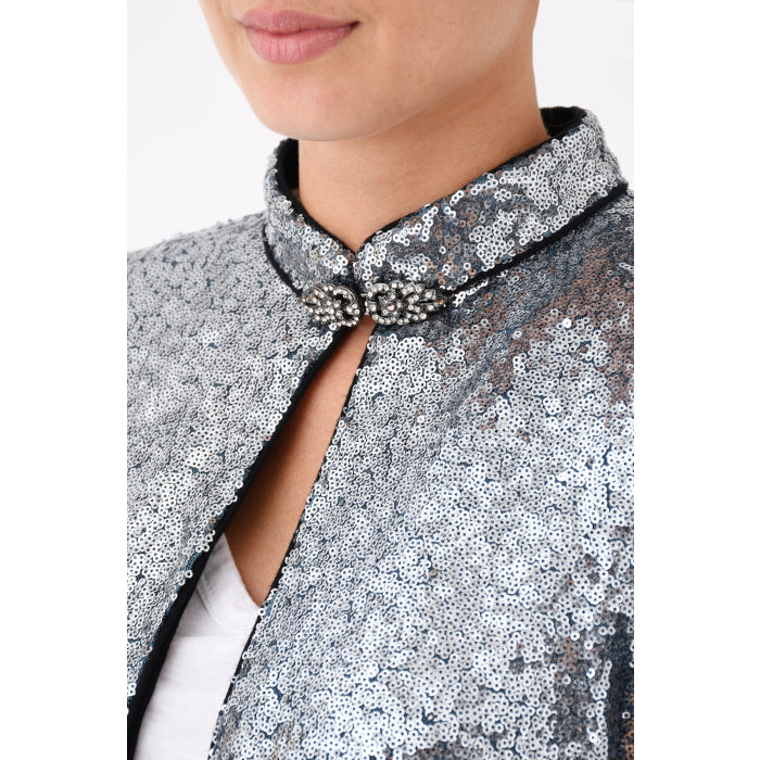 LAURA JACKET | SILVER SEQUINS