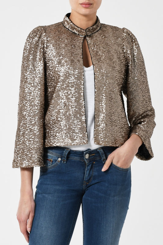 LAURA JACKET | PALE GOLD SEQUINS