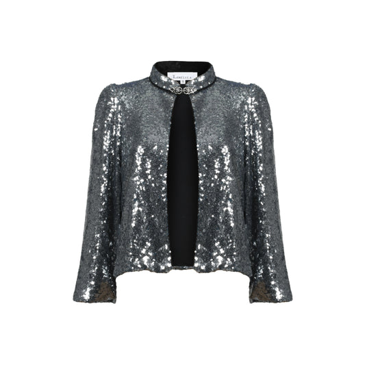 LAURA JACKET | SILVER SEQUINS