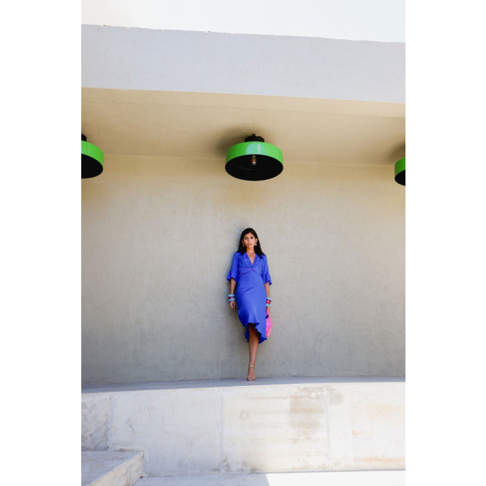MILLIE DRESS | BRIGHT BLUE SILK GEORGETTE