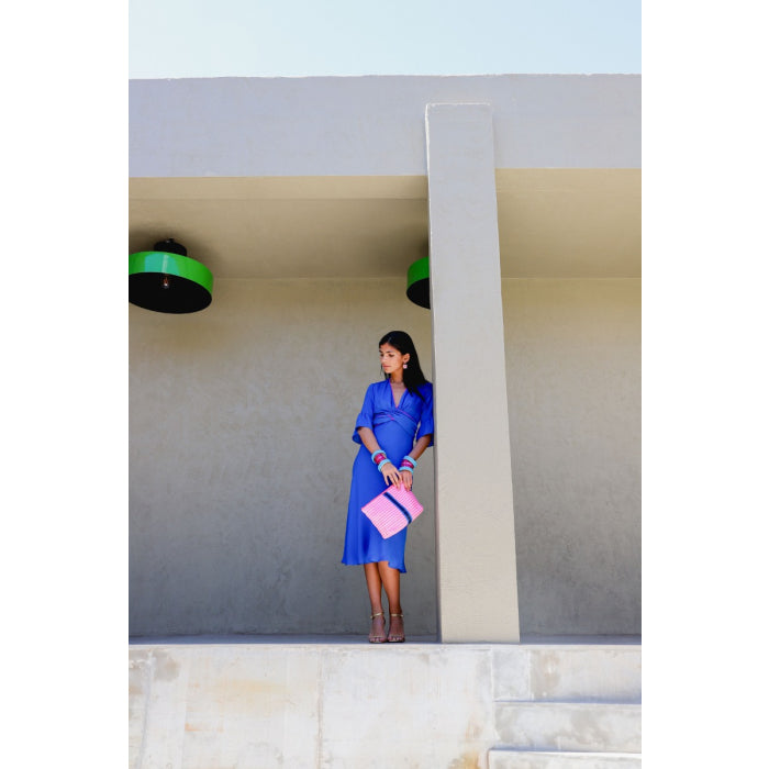 MILLIE DRESS | BRIGHT BLUE SILK GEORGETTE