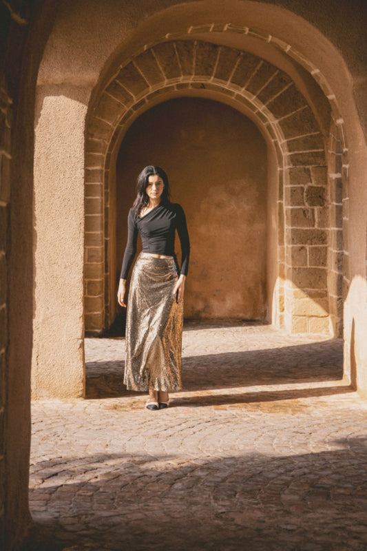 SOPHIA SKIRT | GOLD SEQUINS