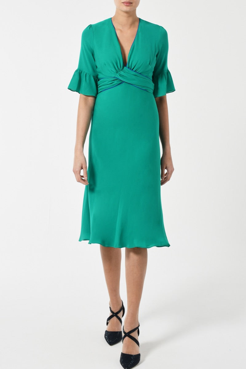 MILLIE DRESS | JADE SILK GEORGETTE