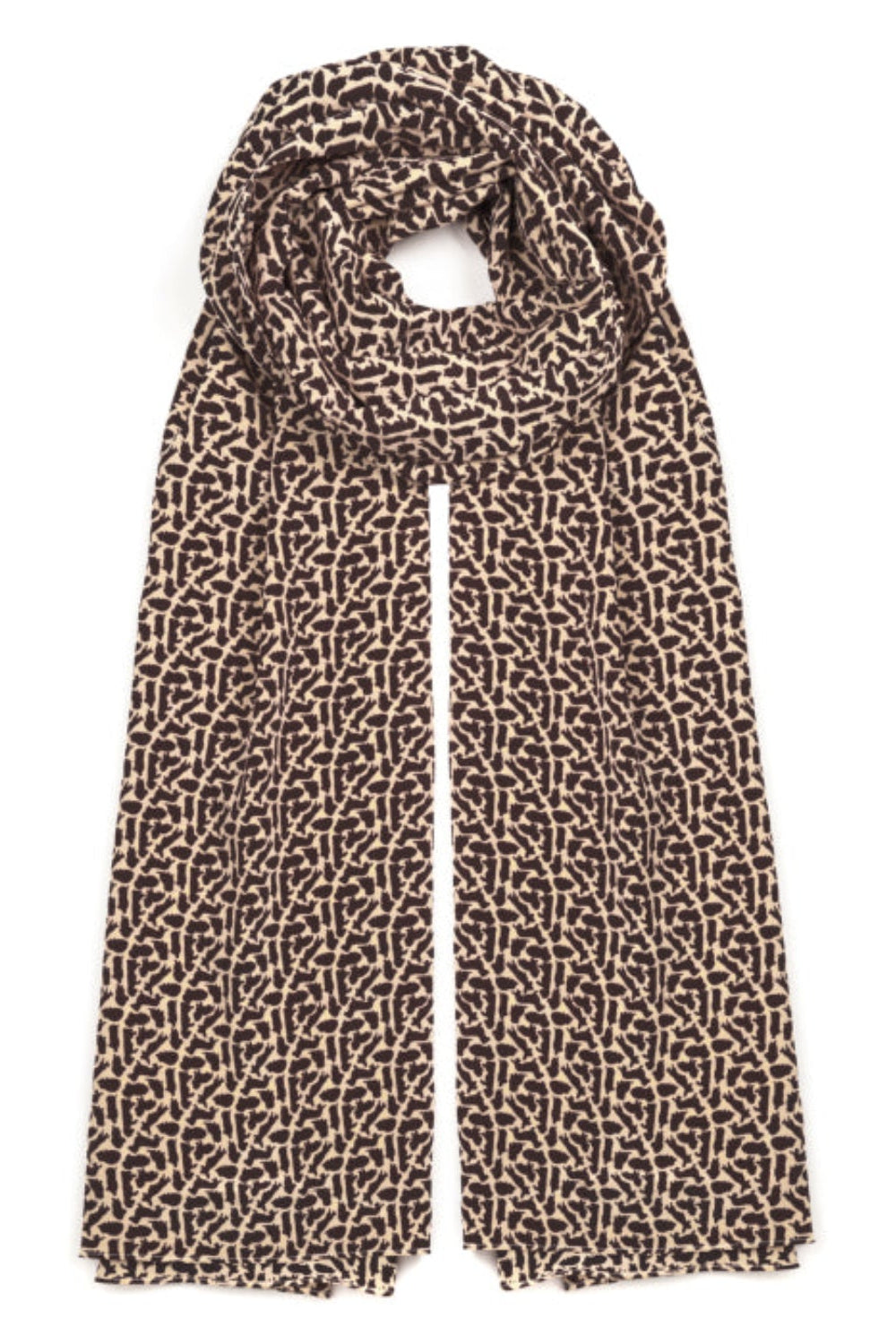SILK SCARF | DOGGY PRINT BLACK