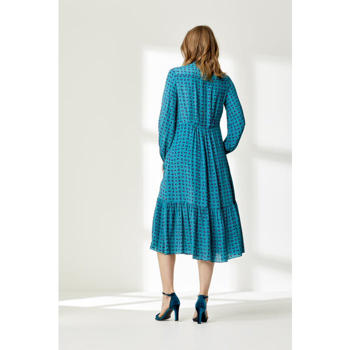 ANASTASIA DRESS | ARROW PRINTED SILK CREPE