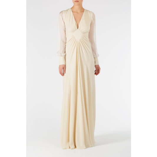 BRIDAL | LONG JESSIE DRESS | SILK GEORGETTE