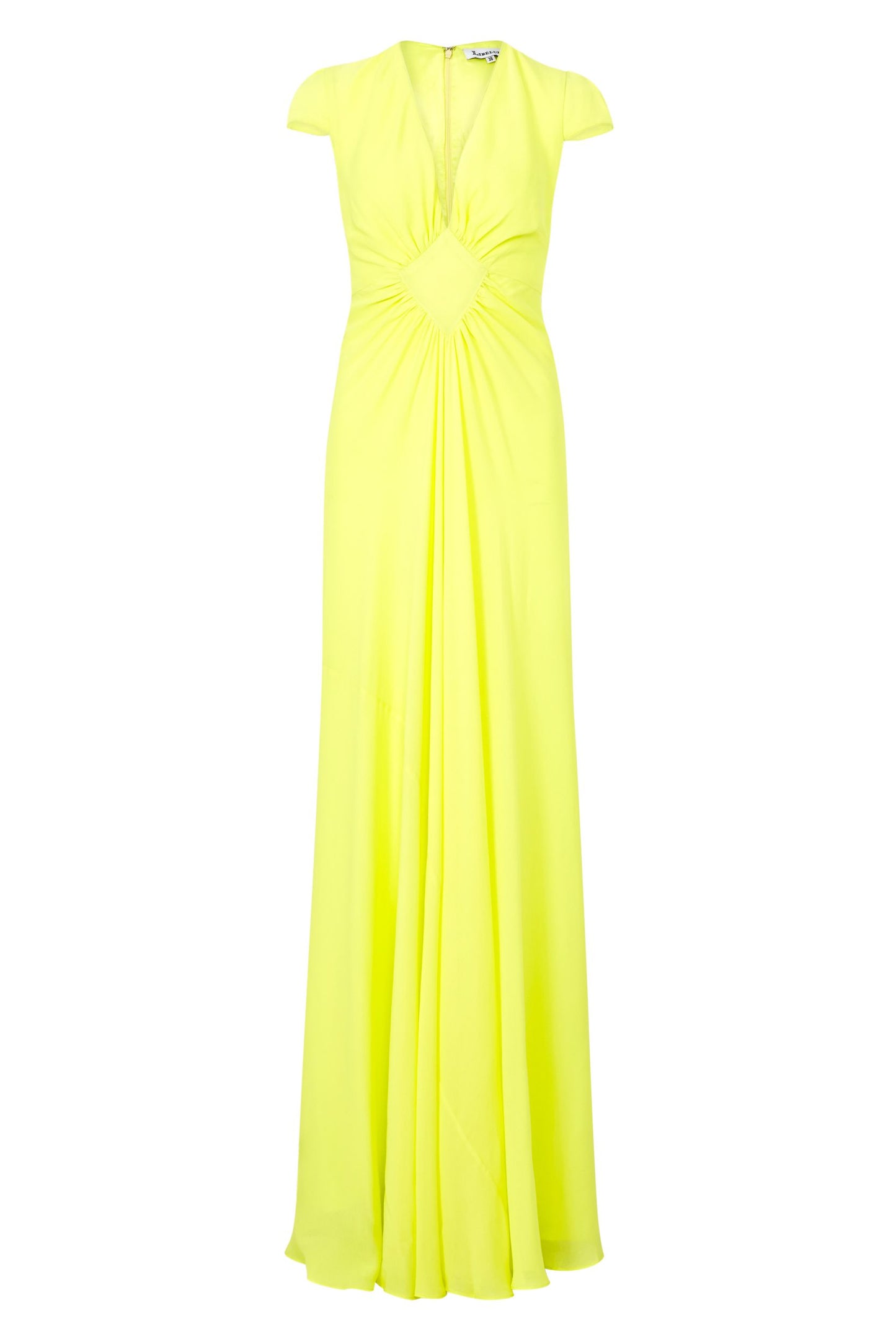 LONG JESSIE DRESS | FLURO YELLOW SILK