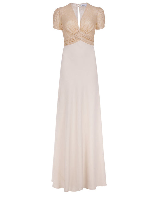 BRIDAL | LONG MILLIE DRESS | SEQUINS AND SILK