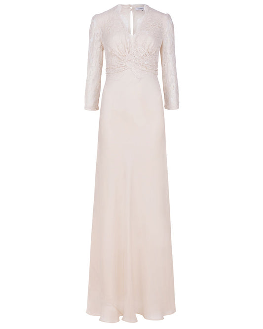 BRIDAL | LONG MILLIE DRESS | LACE & SILK