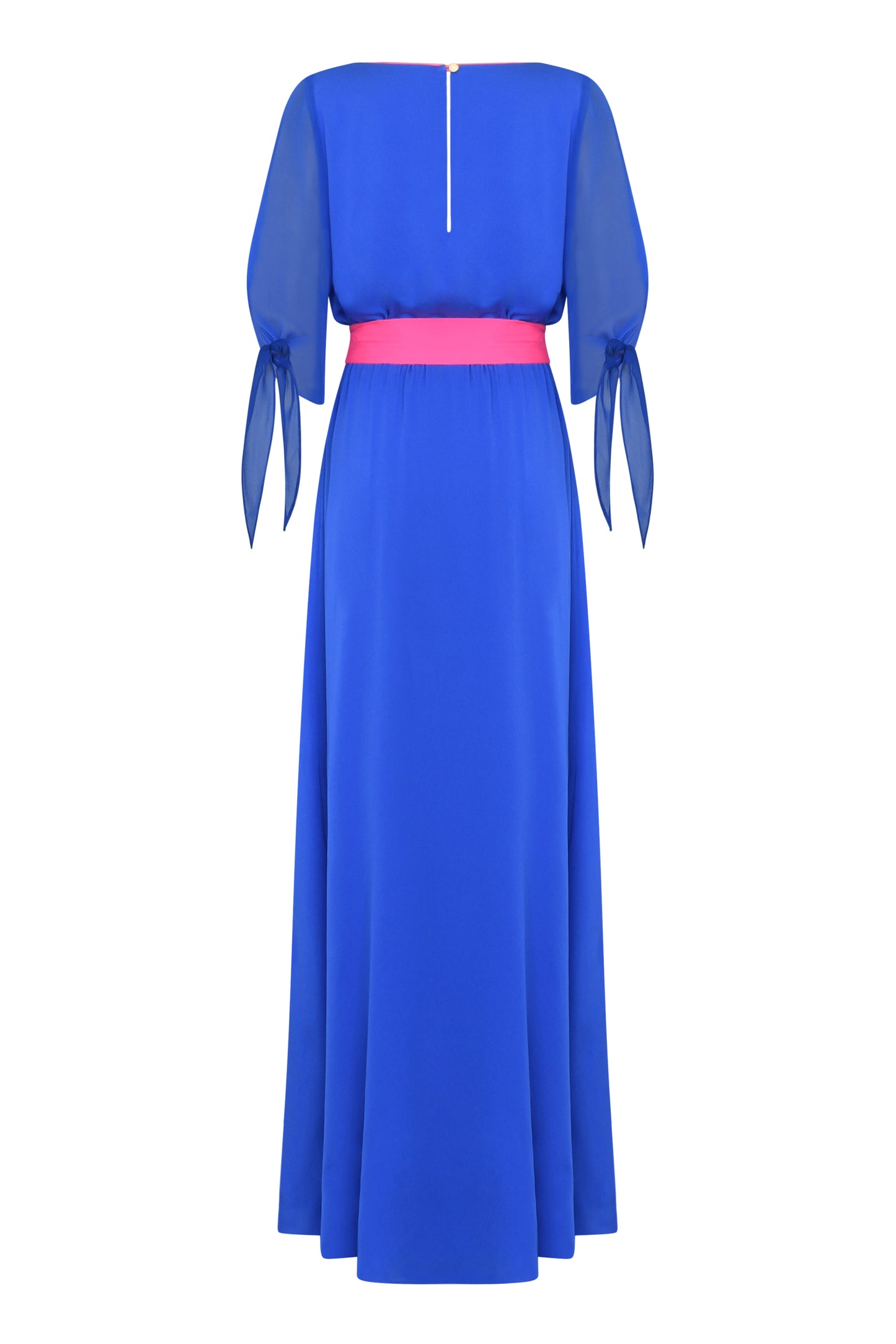 LONG VOJO DRESS | BLUE SILK