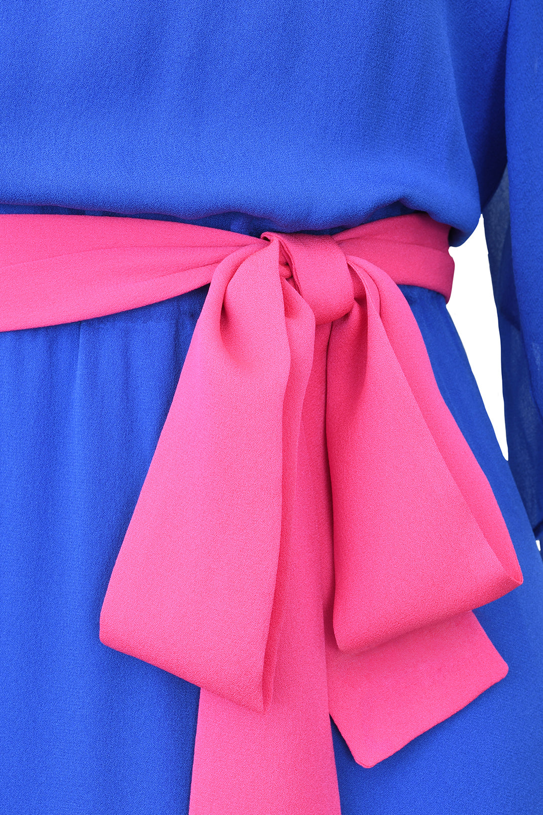 LONG VOJO DRESS | BLUE SILK